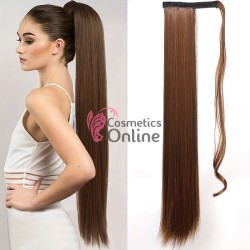 Extensie de par coada cu arici si pini dreapta de 80 cm cod SI66-M23080 Saten Mediu Mixt